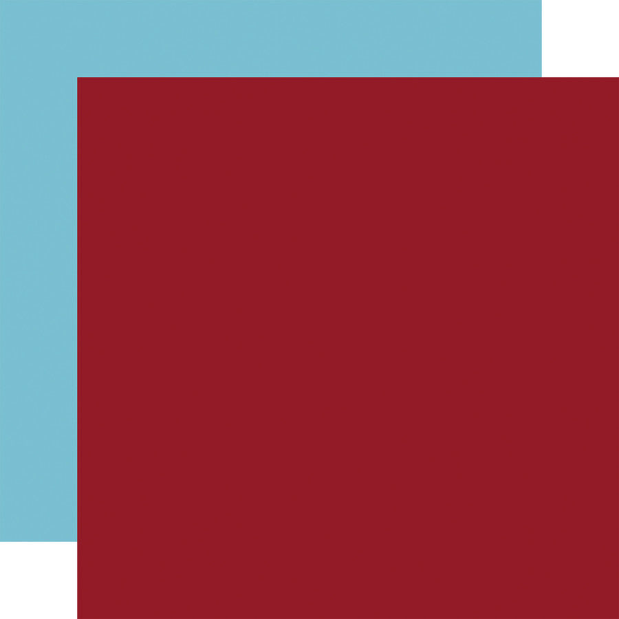 Echo Park Let Freedom Ring DARK RED BLUE Solids 12"X12" Scrapbook Cardstock