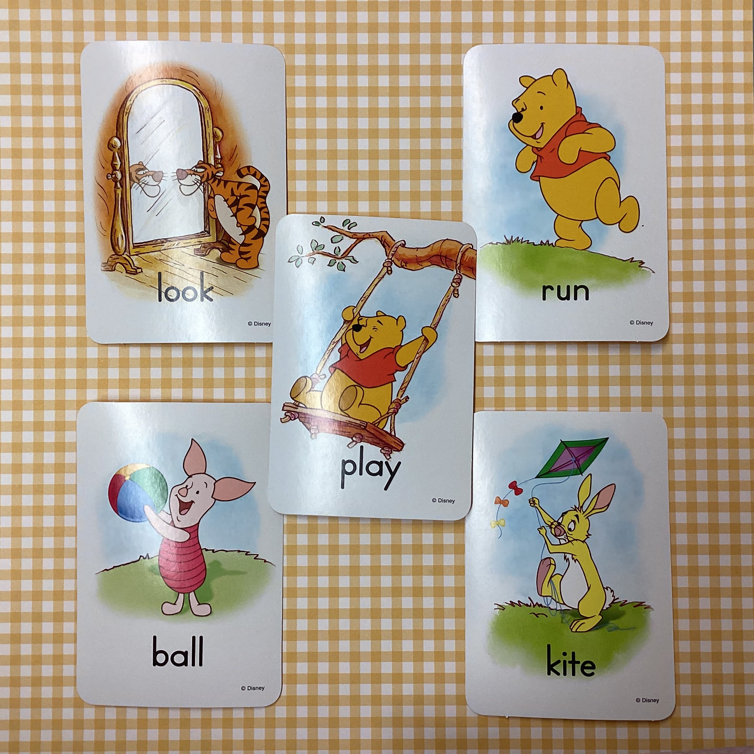 WINNIE THE POOH Word Cards 5pc