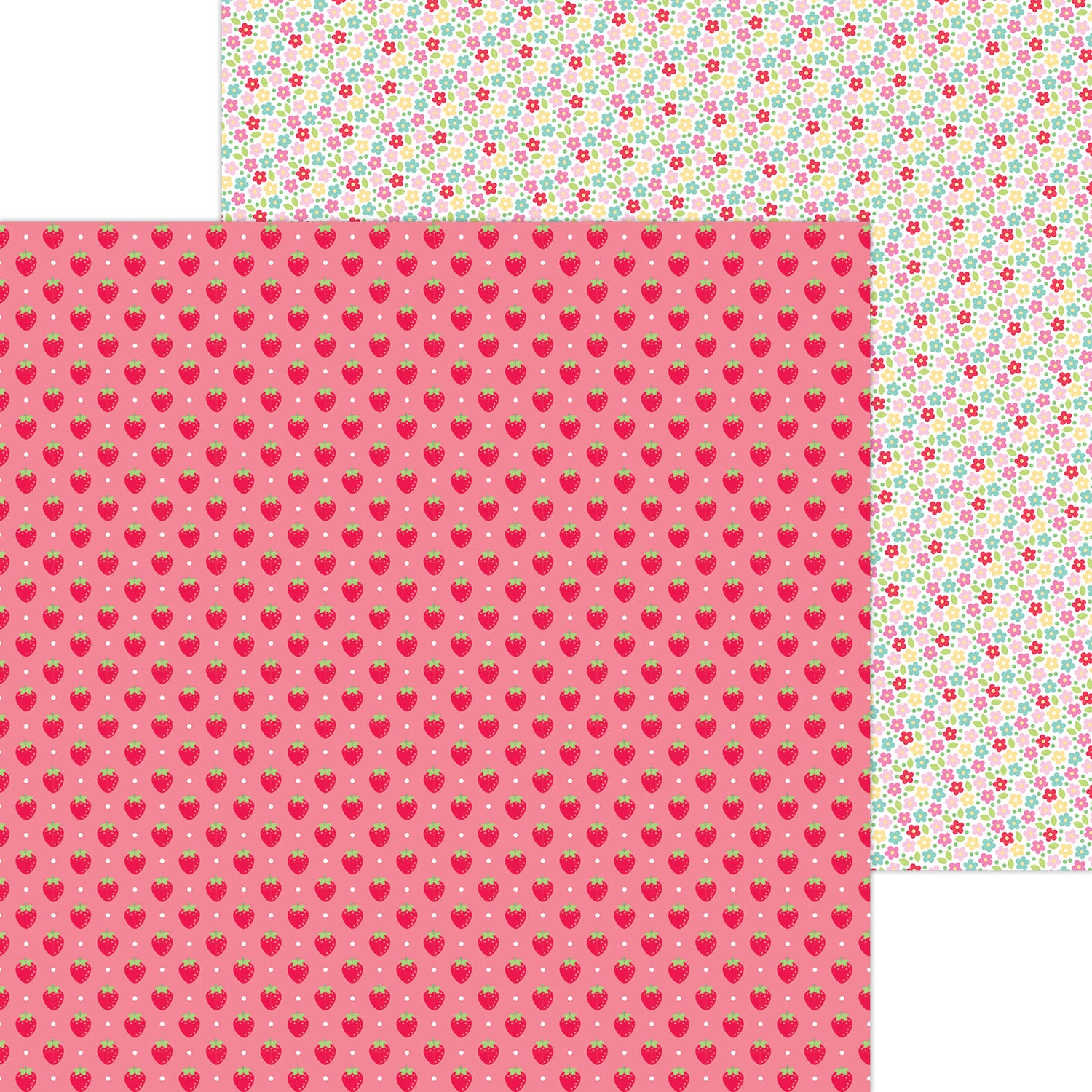 Doodlebug BERRY SWEET 12X12 Scrapbook Paper
