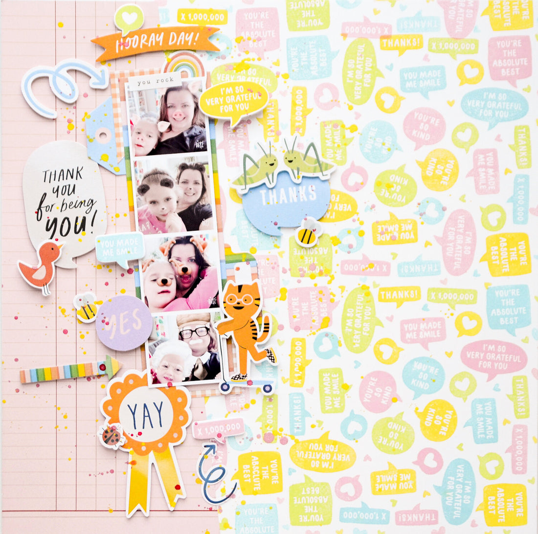 Pebbles Kid At Heart YOU GOT THIS 12"X12" Scrapbook Paper