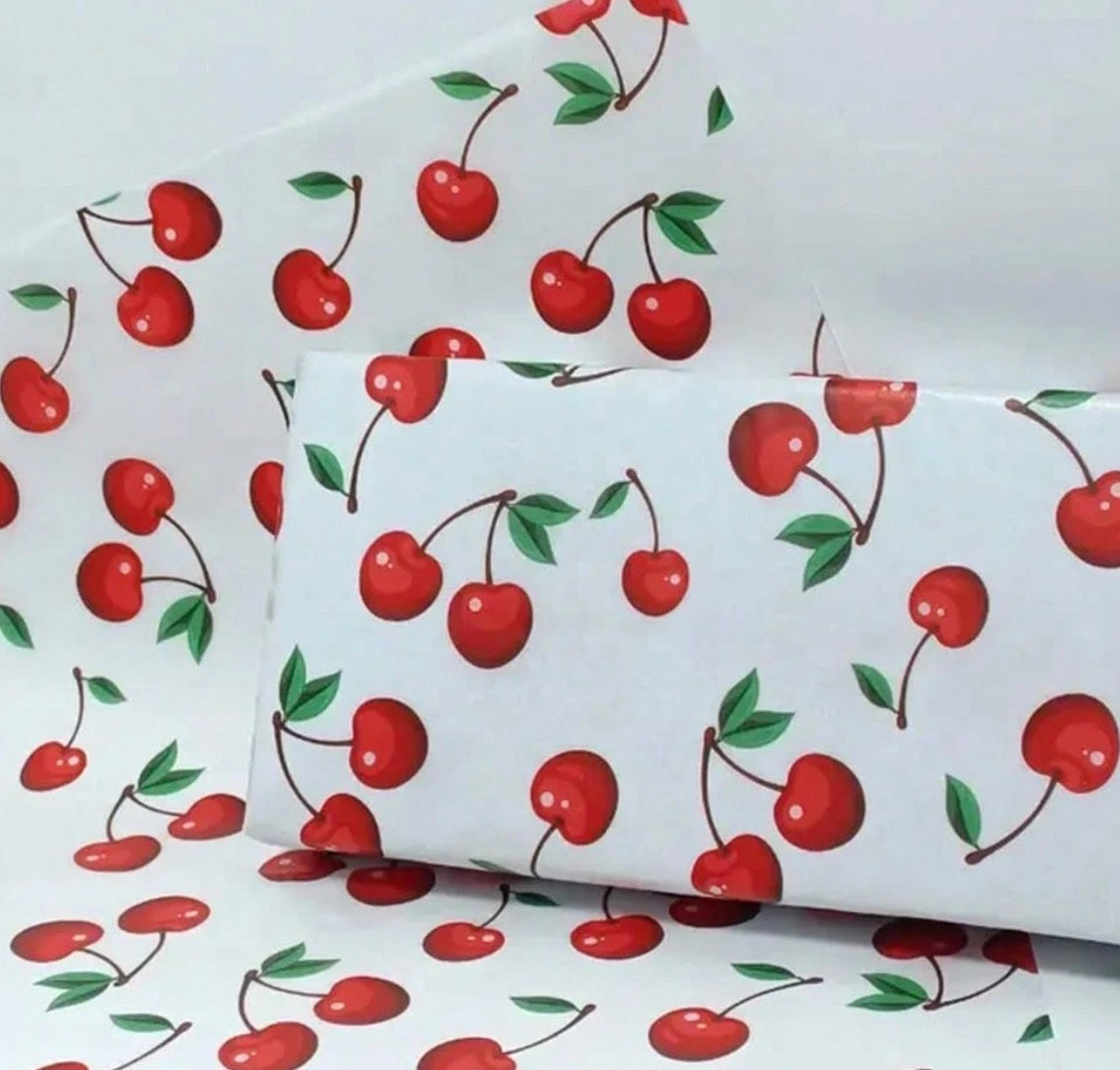 Tissue Paper CHERRIES 14X20 5 Sheets