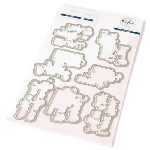 Pinkfresh Studio HAPPY VIBES Stamp & Die Set 14pcs