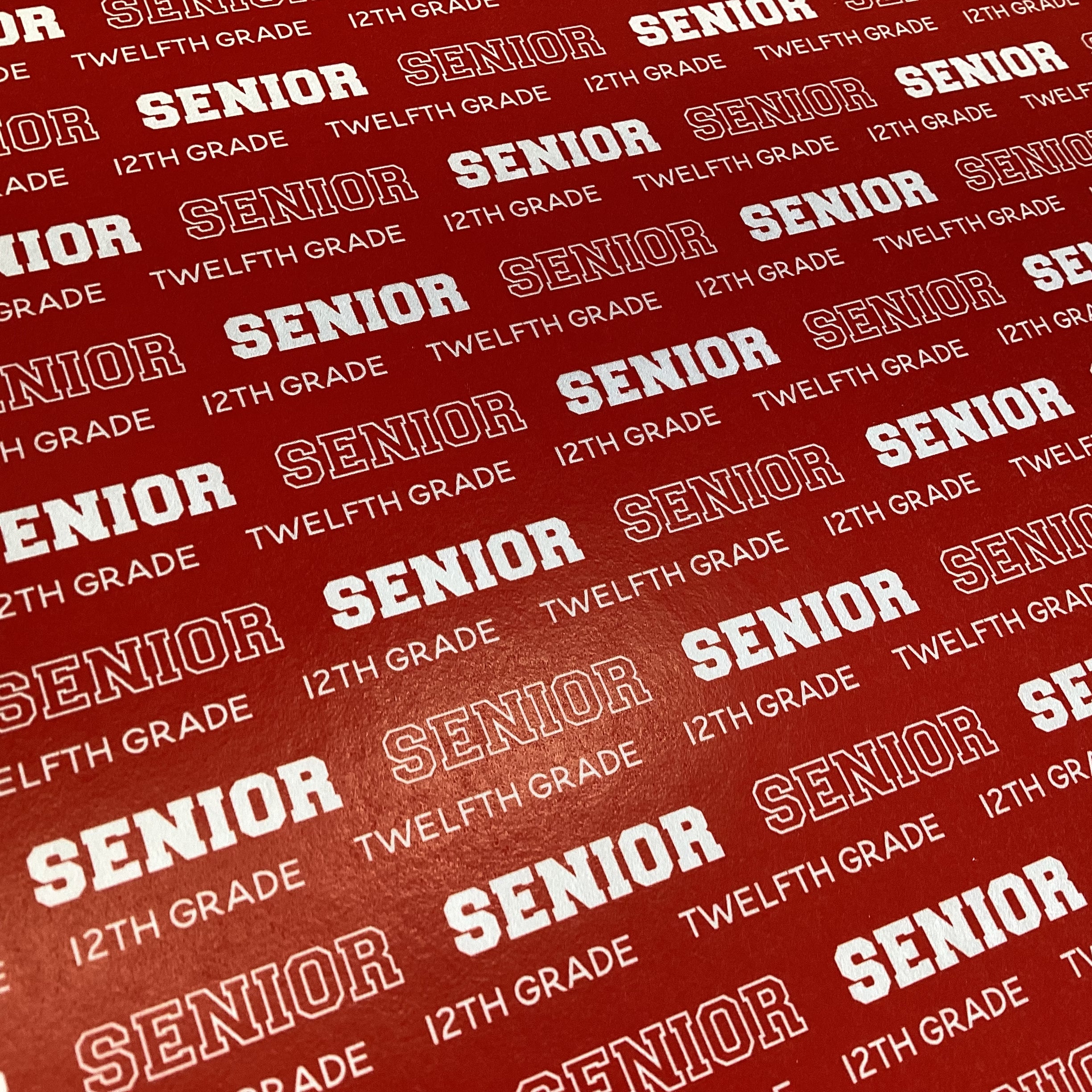 SENIOR PRIDE RED 12th Grade School 12"X12" Scrapbook Paper Scrapbooksrus Las Vegas