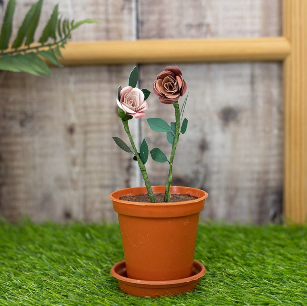 Arts ‘N Flowers Garden Florals CHAMPAGNE ROSE Quilling Flower Dies 4pc