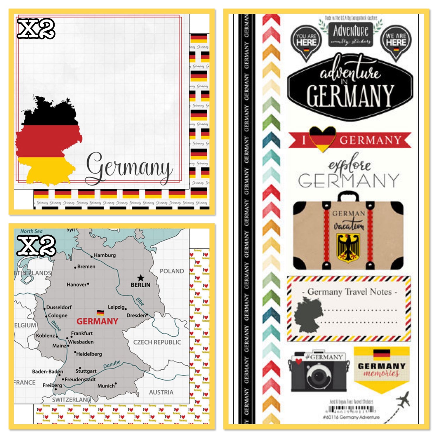 Scrapbooksrus GERMANY ADVENTURE 12”X12” Scrapbook Kit