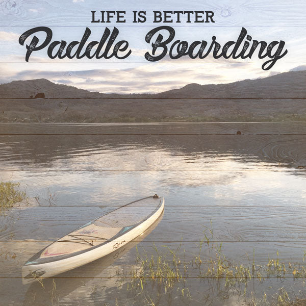 PADDLE BOARDING, LIFE IS BETTER DS 12"X12" Paper Scrapbook Customs