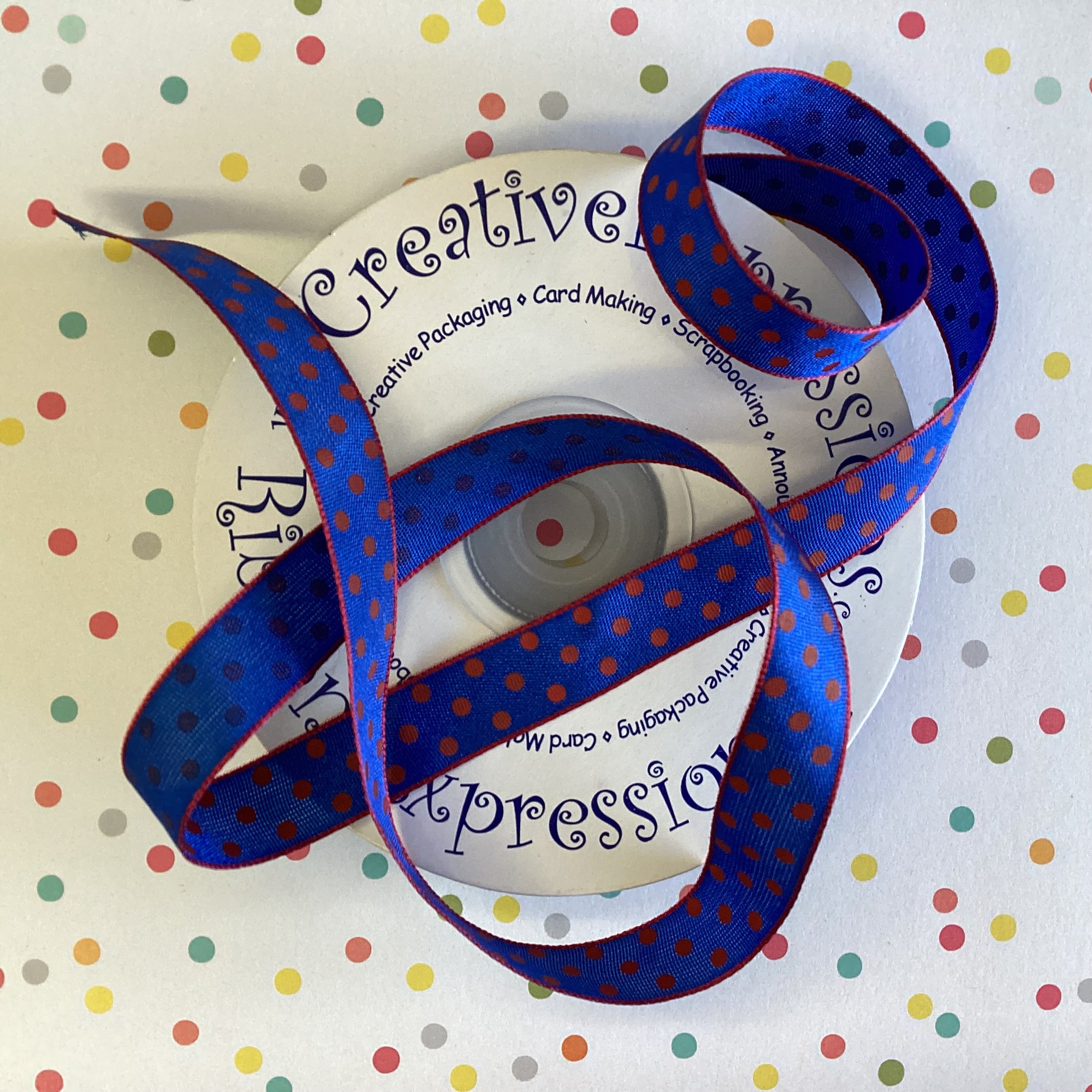 Creative 1/2" POLKA DOT RIBBON Trim 1 yard yd