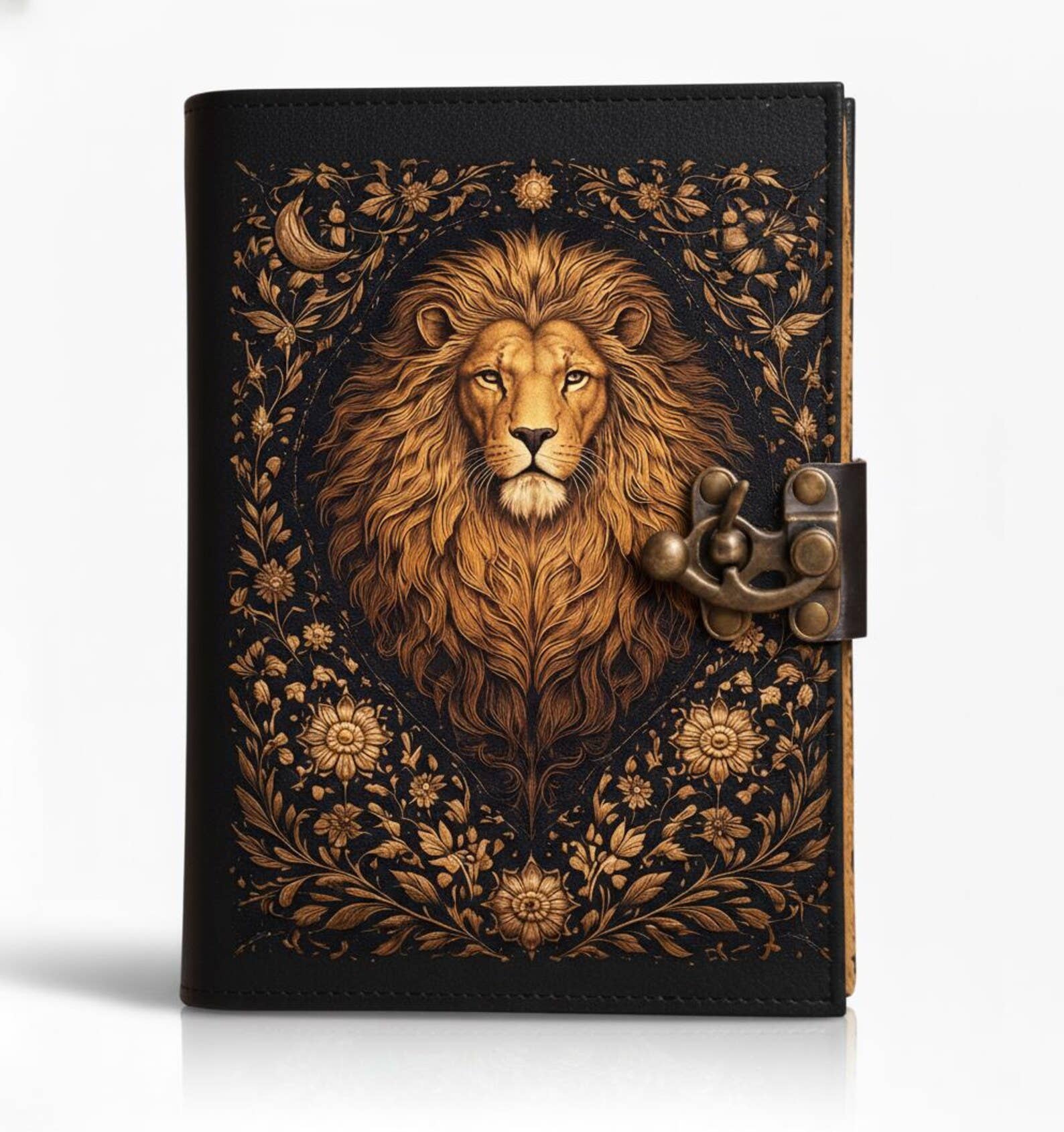 Soft Leather MAJESTIC LION Journal Handmade Vintage Blank A7