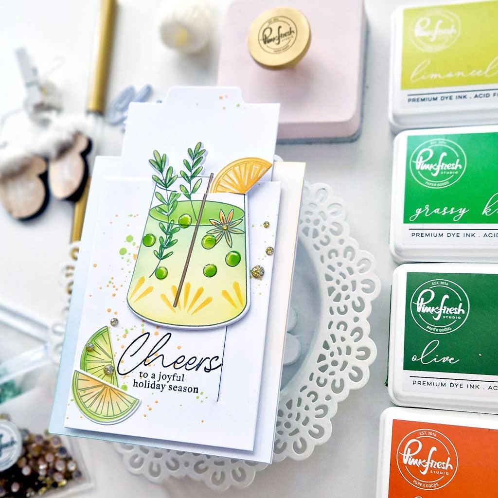 Pinkfresh Studio HOLIDAY SPIRIT Stamp & Die Set 10pc