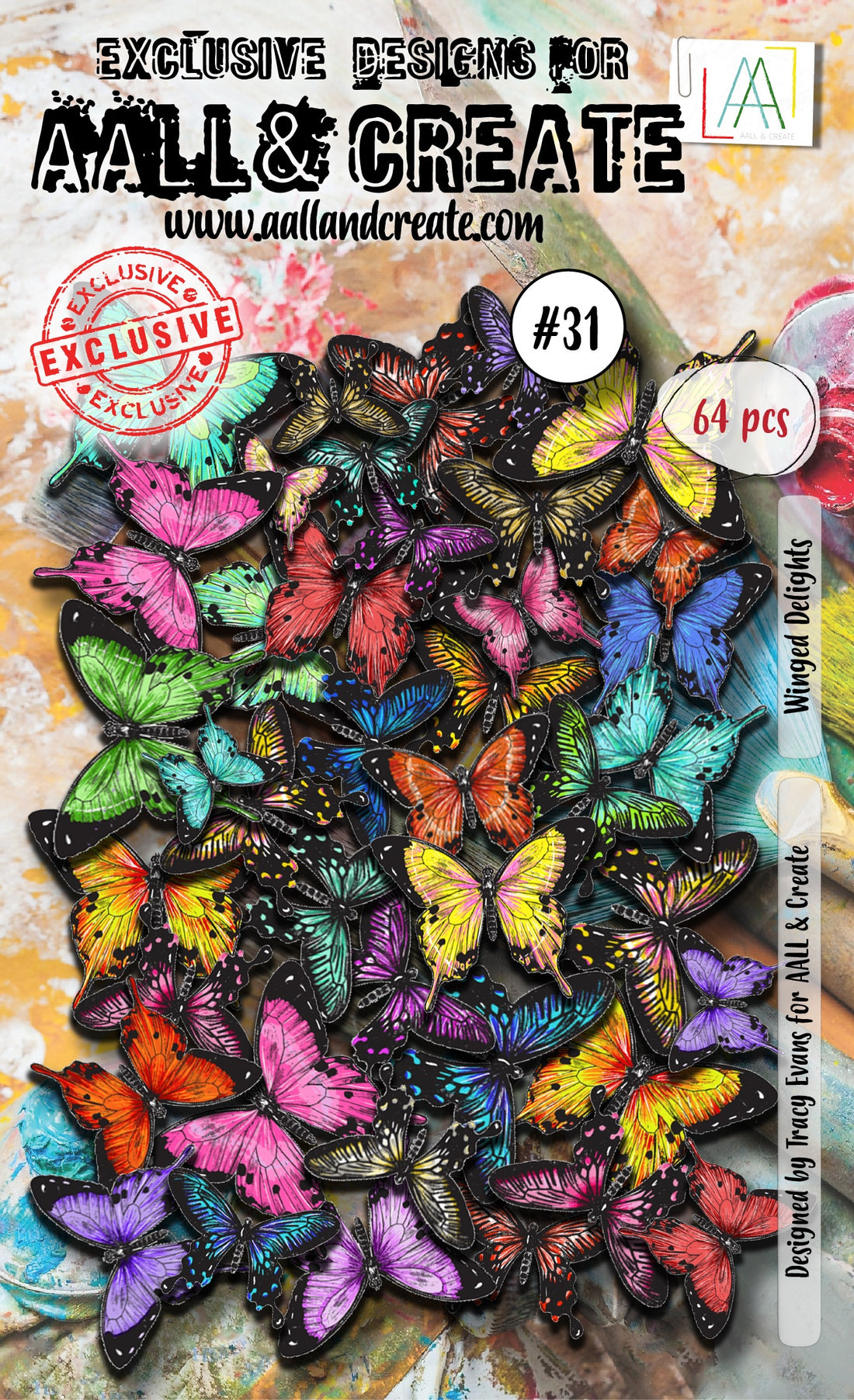 AALL & Create WINGED DELIGHTS Ephemera Die-Cuts 64pc