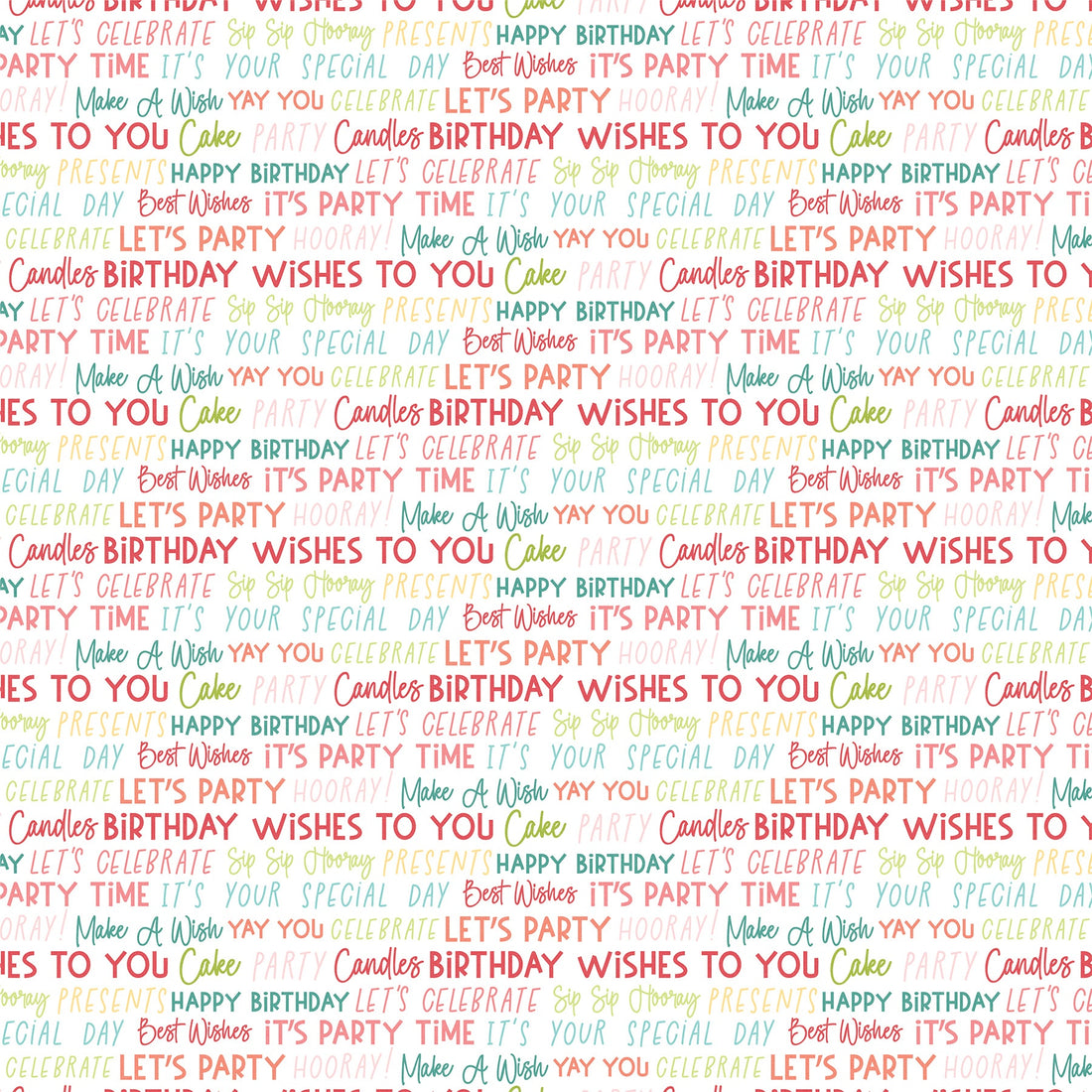 Photoplay Birthday Sparkle IT’S YOUR SPECIAL DAY 12X12 Scrapbook Paper