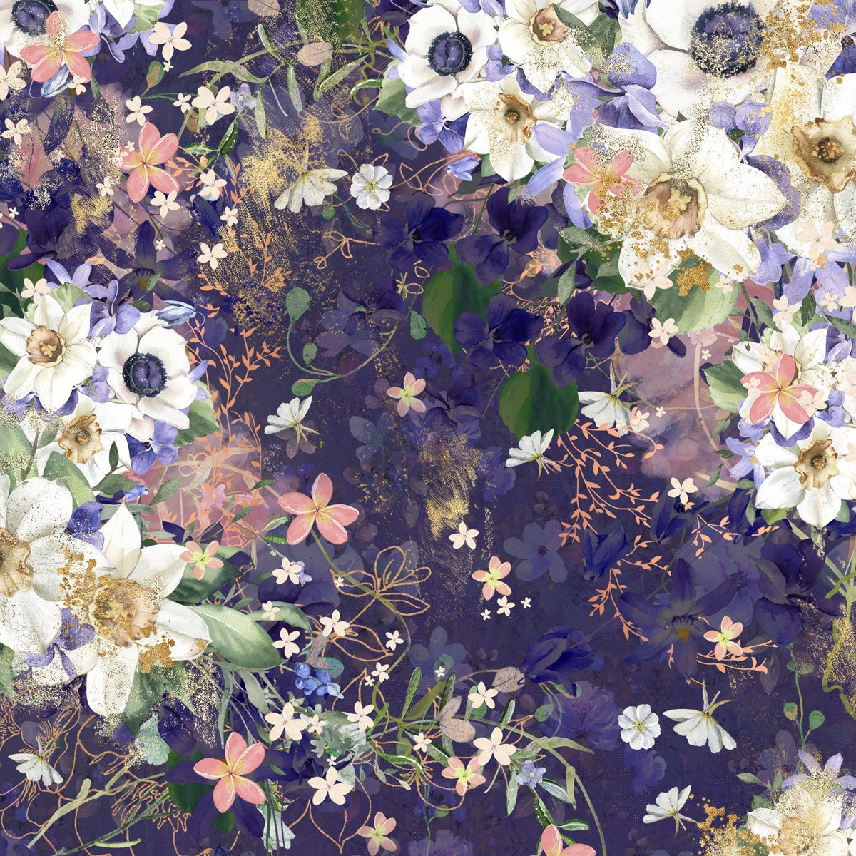 Crafters Companion FLORAL ELEGANCE Signature Collection 12X12" Paper Pad 24pc