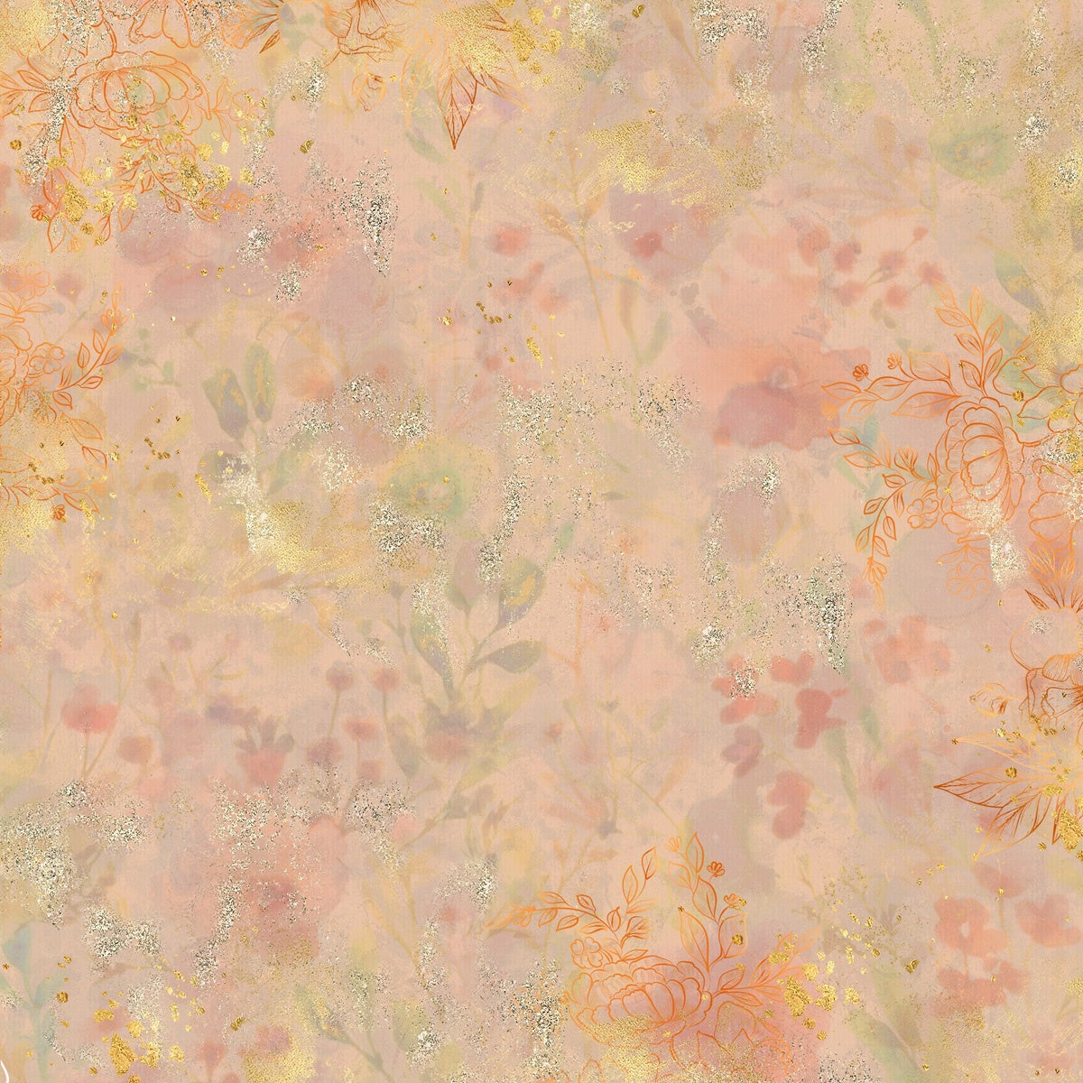 Crafters Companion FLORAL ELEGANCE Signature Collection 6X6" Paper Pad 24 Sheets