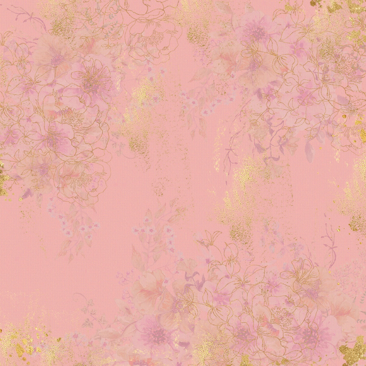 Crafters Companion FLORAL ELEGANCE Signature Collection 6X6" Paper Pad 24 Sheets