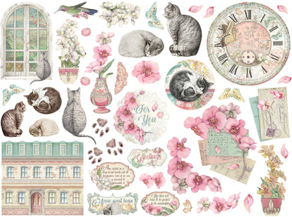 Stamperia ORCHIDS AND CATS Chipboard Die Cuts