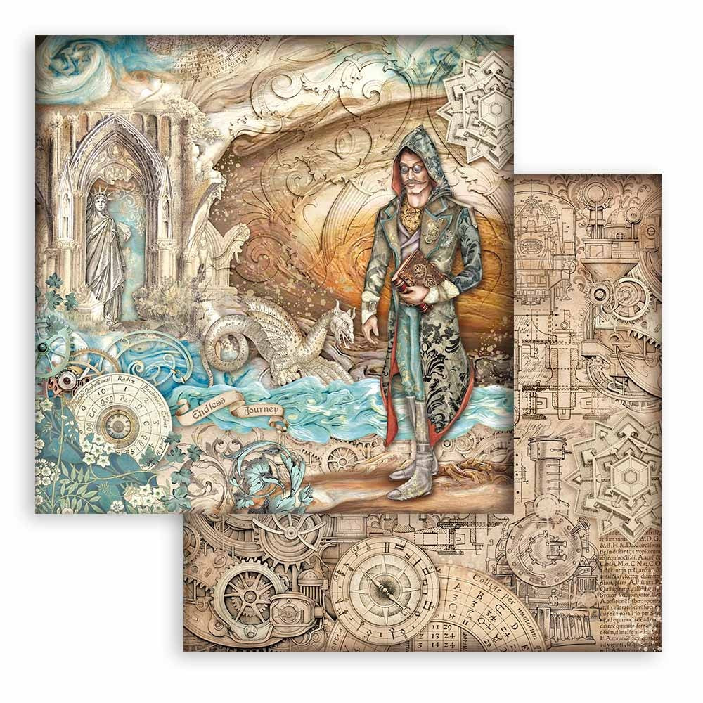 Stamperia SIR VAGABOND IN FANTASY WORLD KIT SBBL148 12"X12" Scrapbook Paper