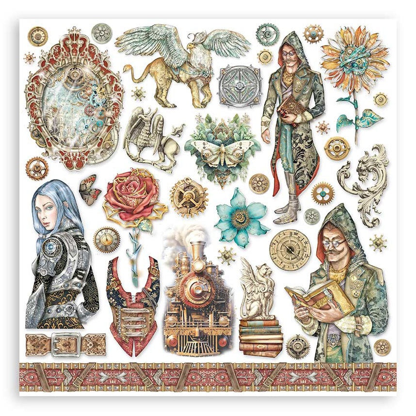 Stamperia SIR VAGABOND IN FANTASY WORLD KIT SBBL148 12"X12" Scrapbook Paper