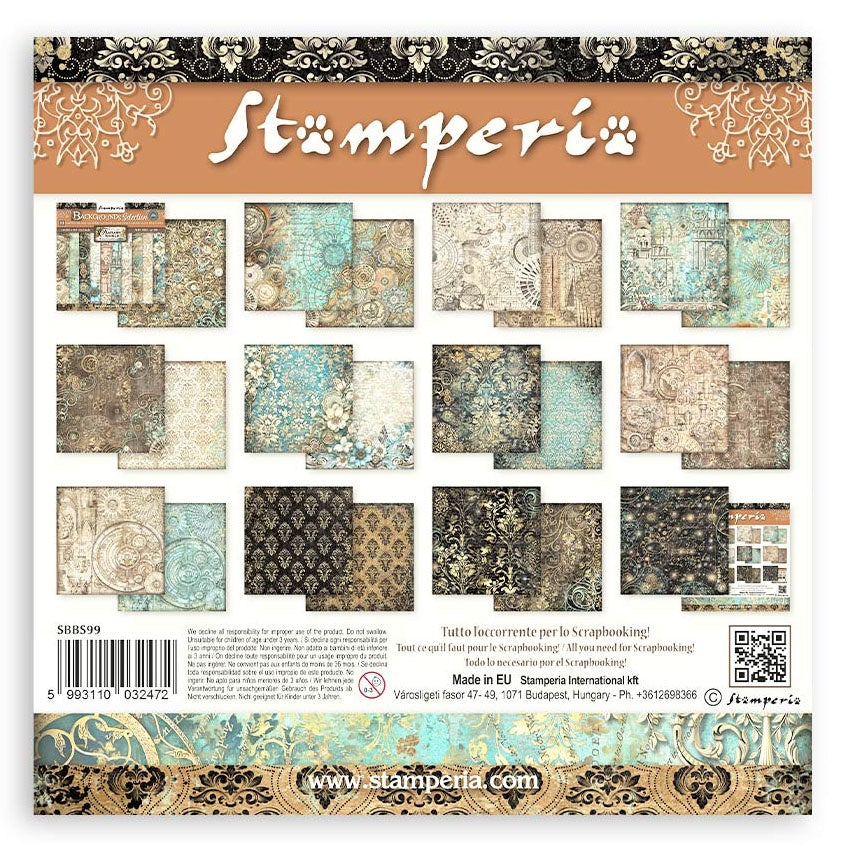 Stamperia SIR VAGABOND IN FANTASY WORLD BACKGROUNDS SBBL149 12"X12" Scrapbook Paper