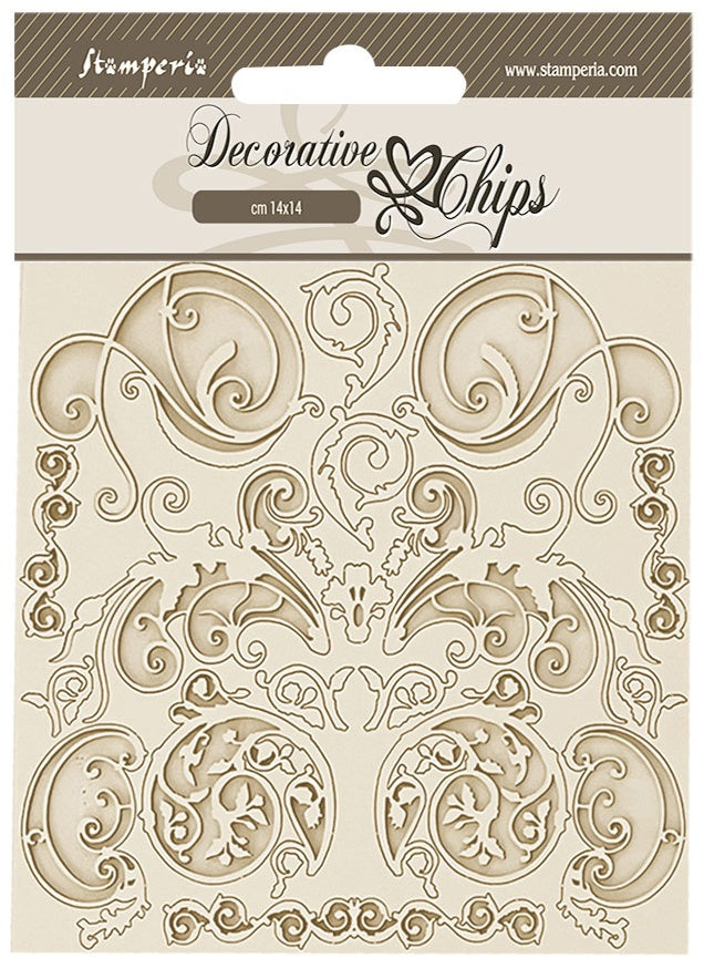 Stamperia Decorative Chips SIR VAGABOND Fantasy World Ornaments Chipboard 17pc