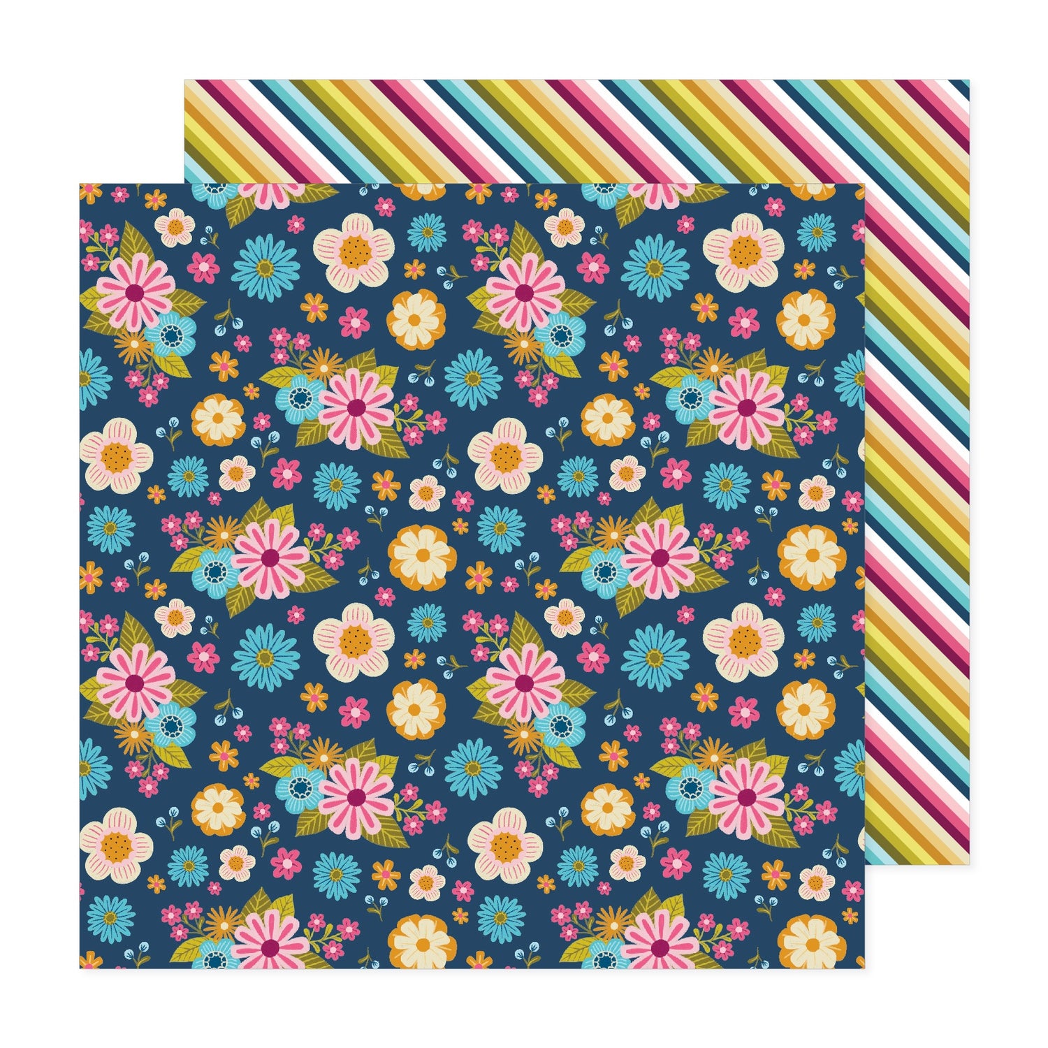 Pink Paislee JOYFUL NOTES 12"X12" Scrapbook Paper