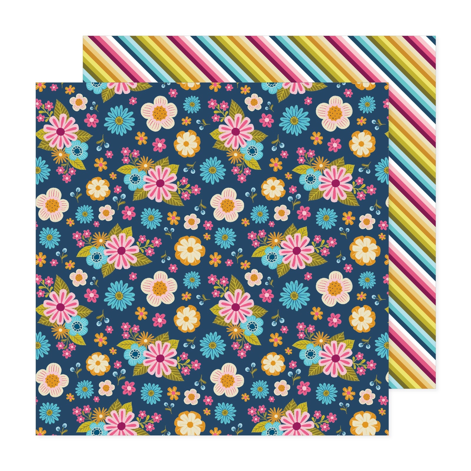 Pink Paislee JOYFUL NOTES 12"X12" Scrapbook Paper