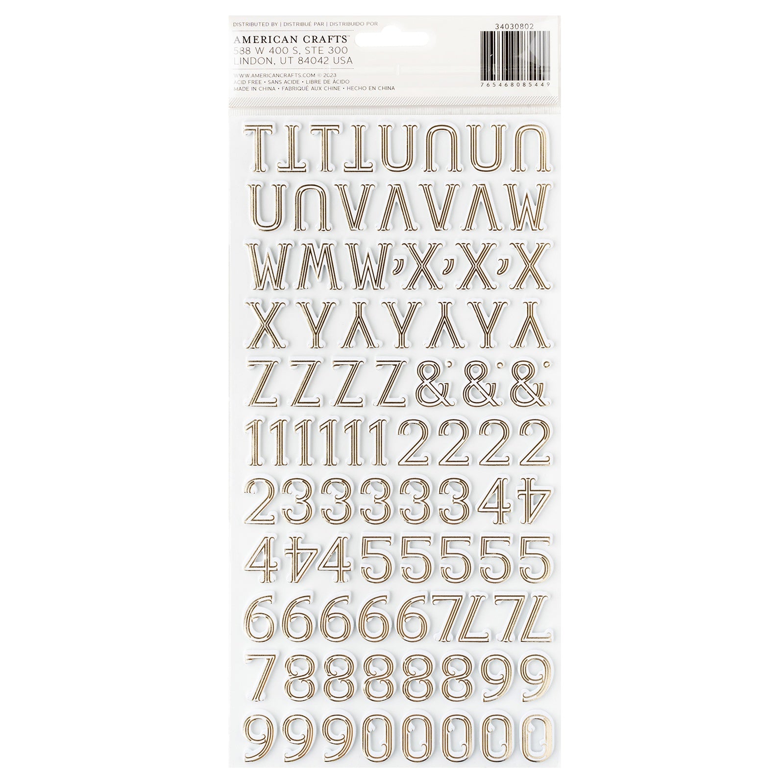 Thickers Pink Paislee JOYFUL NOTES Foam Letter Stickers