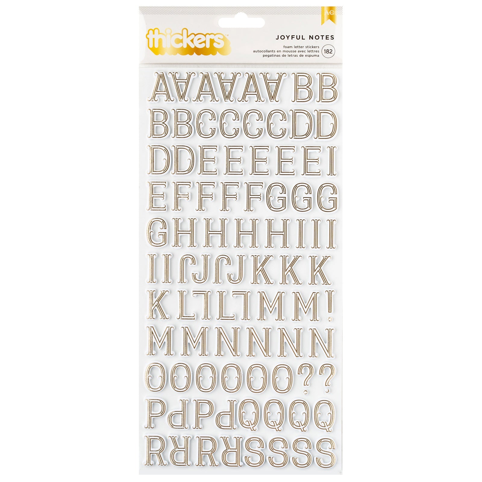 Thickers Pink Paislee JOYFUL NOTES Foam Letter Stickers