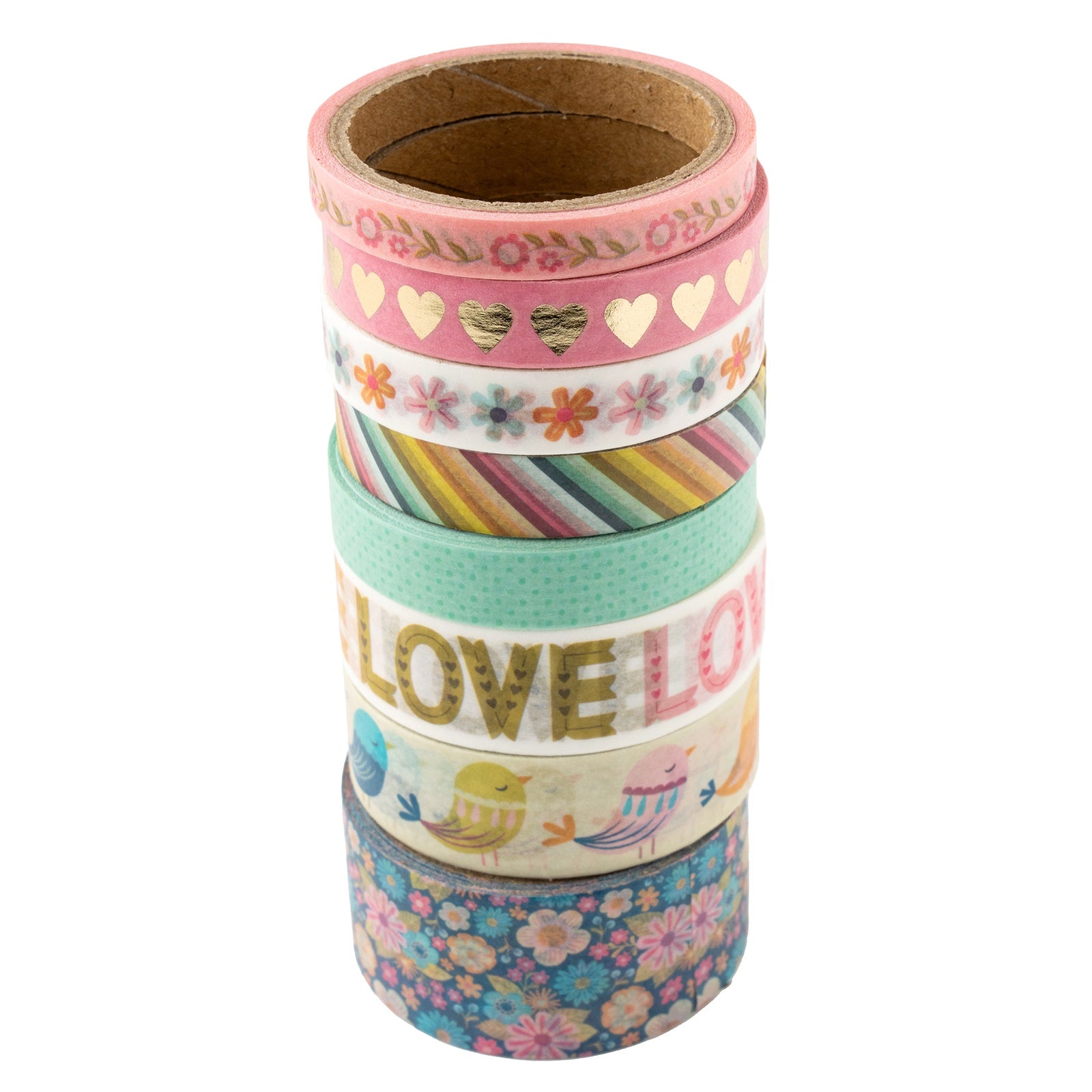 Pink Paislee JOYFUL NOTES Washi Tape 8pc