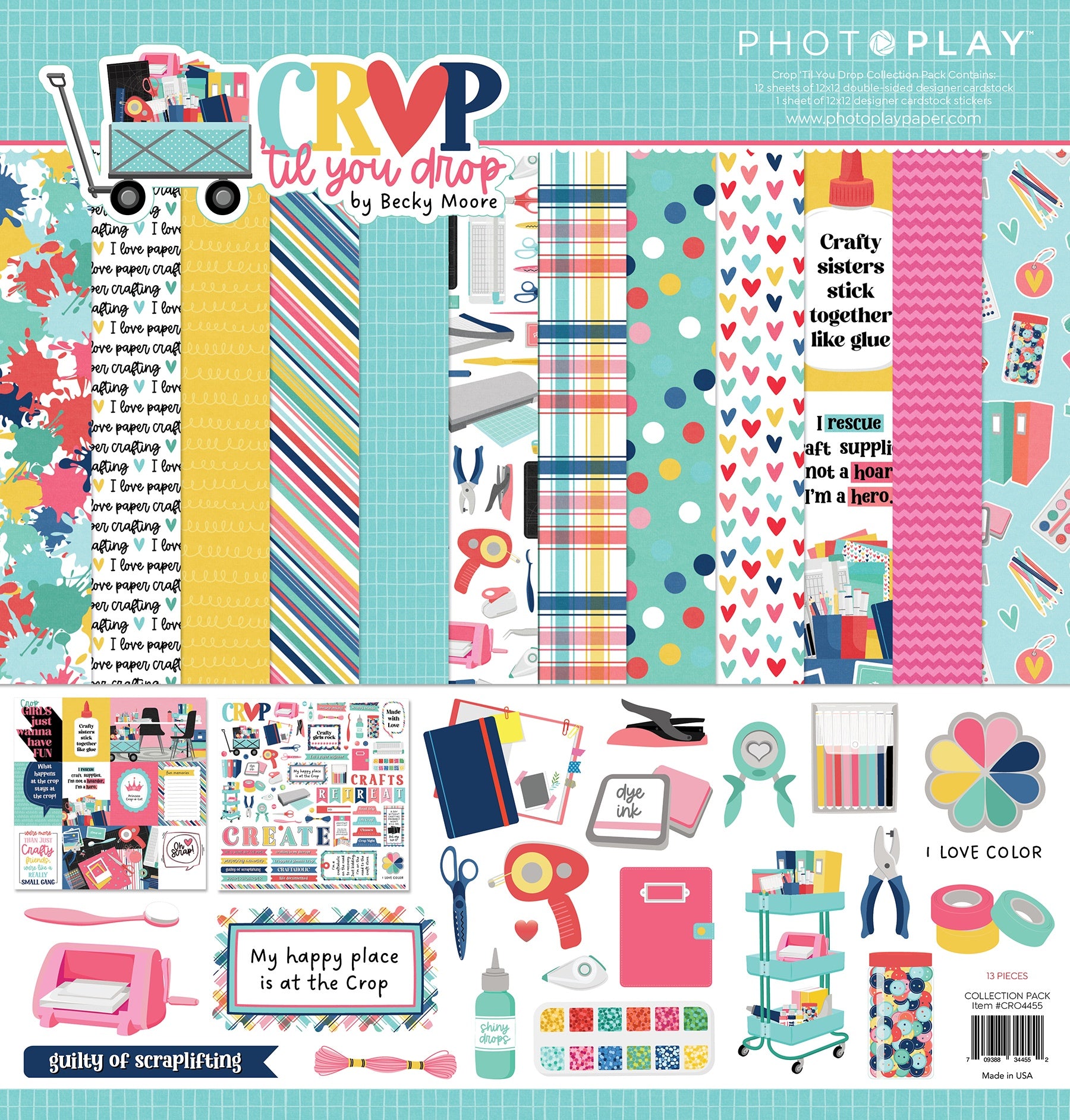 Photoplay CROP ‘TIL YOU DROP 12X12 Scrapbook Collection Pack