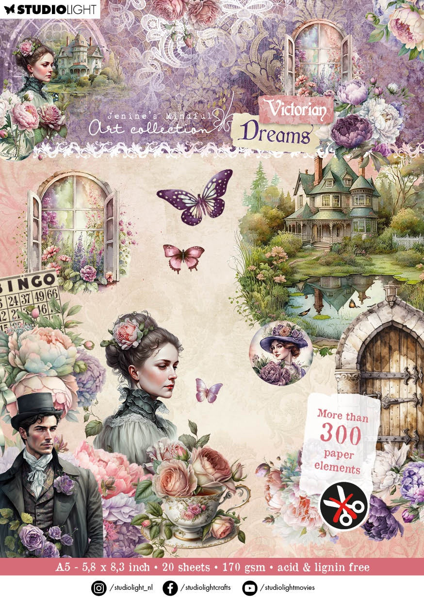Studio Light Jenine’s Mindful VICTORIAN DREAMS Paper Elements