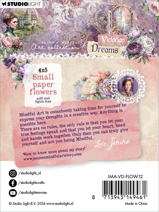 Studio Light Jeanine’s Mindful VICTORIAN DREAMS PAPER FLOWERS 11