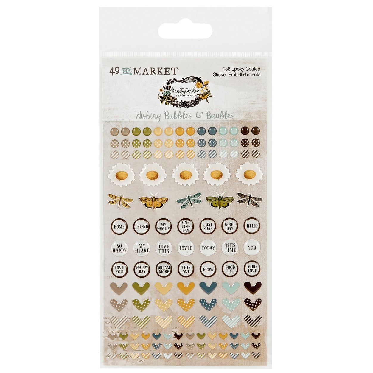 49 and Market Vintage Artistry Moonlit Garden WISHING BUBBLES & BAUBLES 153pc