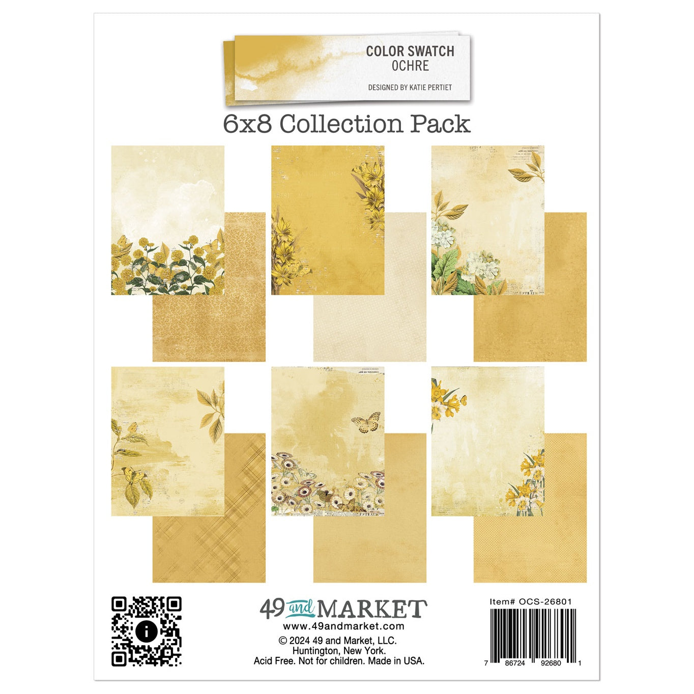 49 and Market Color Swatch OCHRE 6”X8” Collection Pack
