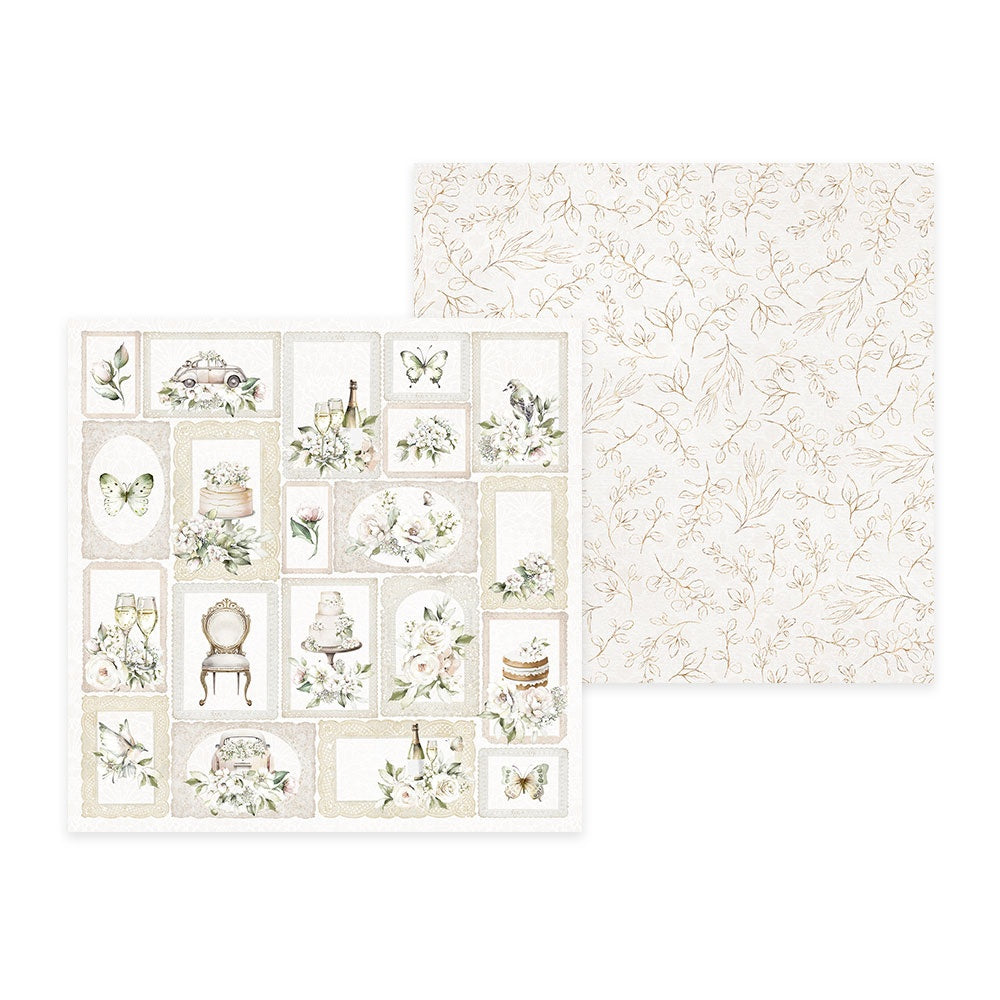 P13 LOVE AND LACE Wedding 6"X6" Designer Paper Pack 24pc