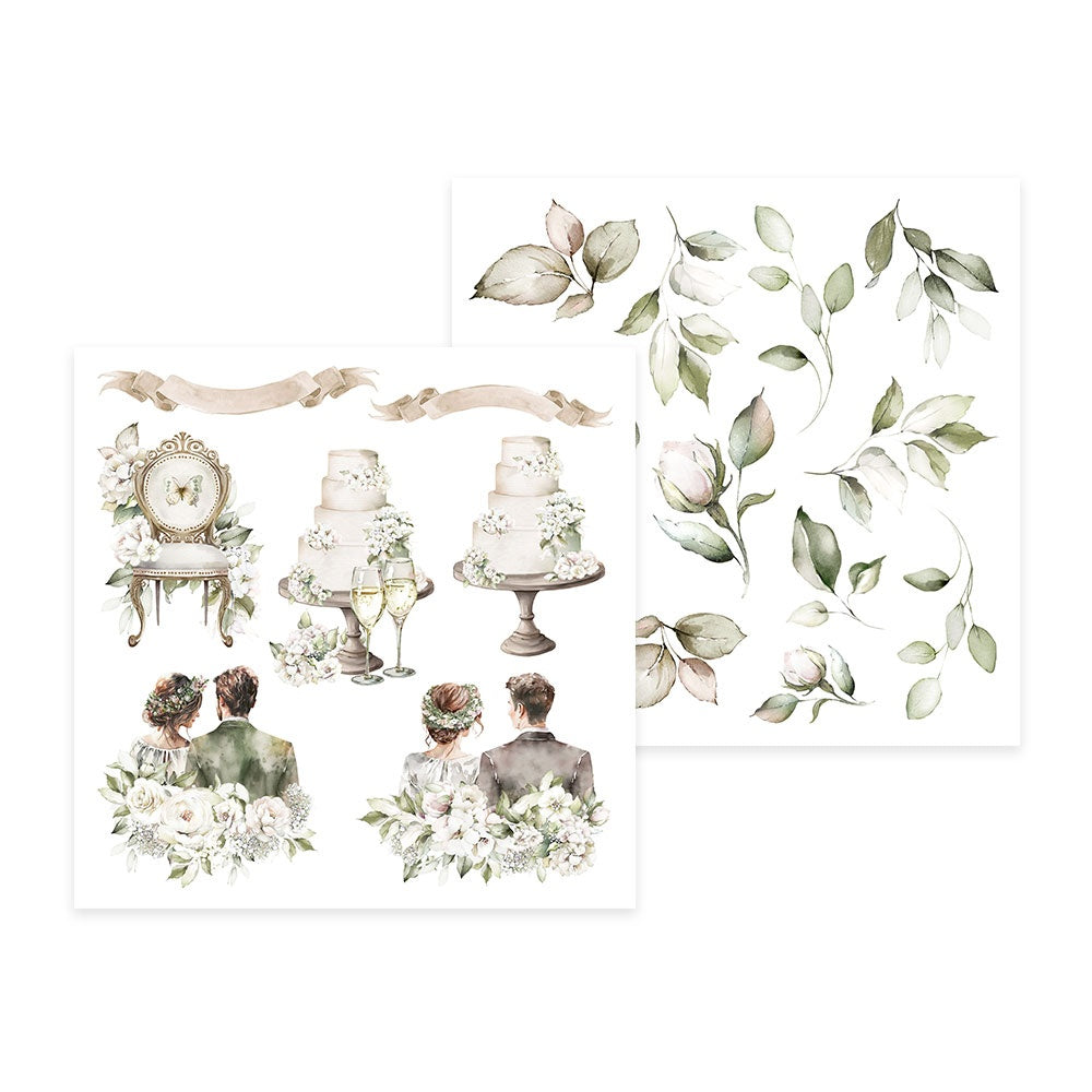 P13 LOVE AND LACE Wedding 6"X6" Designer Paper Pack 24pc