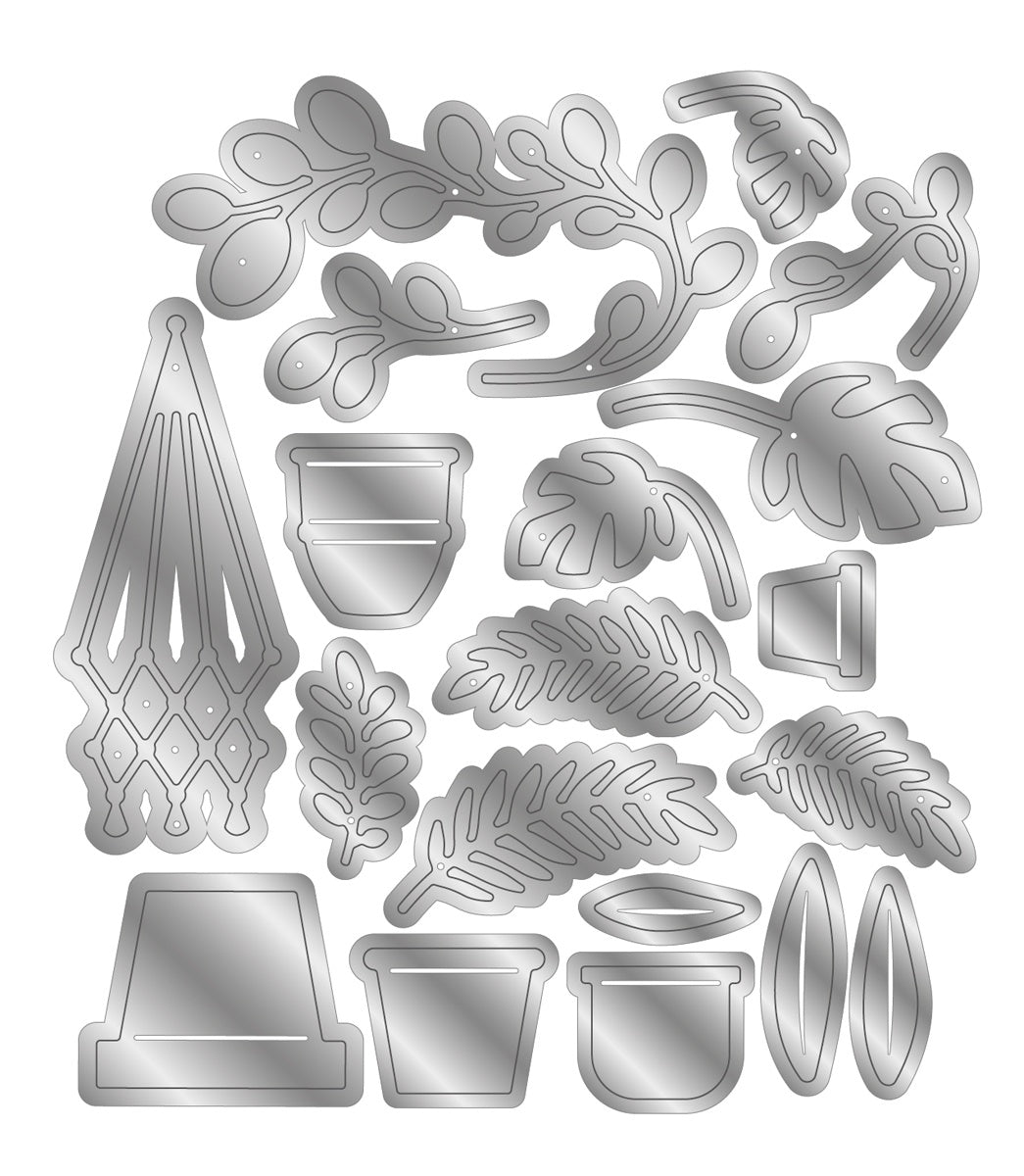 Crafters Companion HOUSE PLANTS AND POTS Metal Die Set 19pc