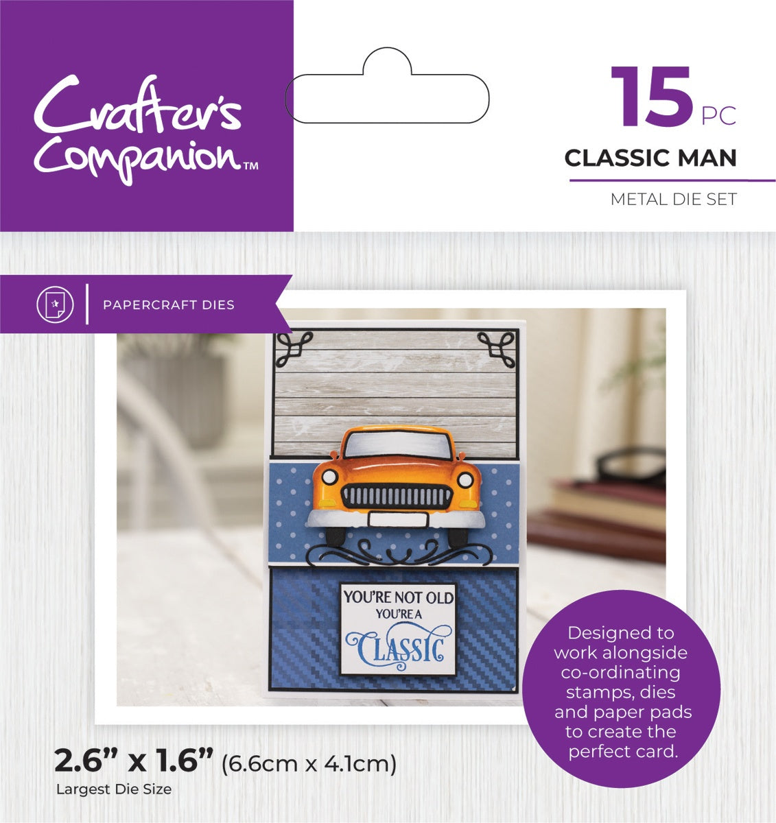 Crafters Companion CLASSIC MAN Metal Die Set 15pc