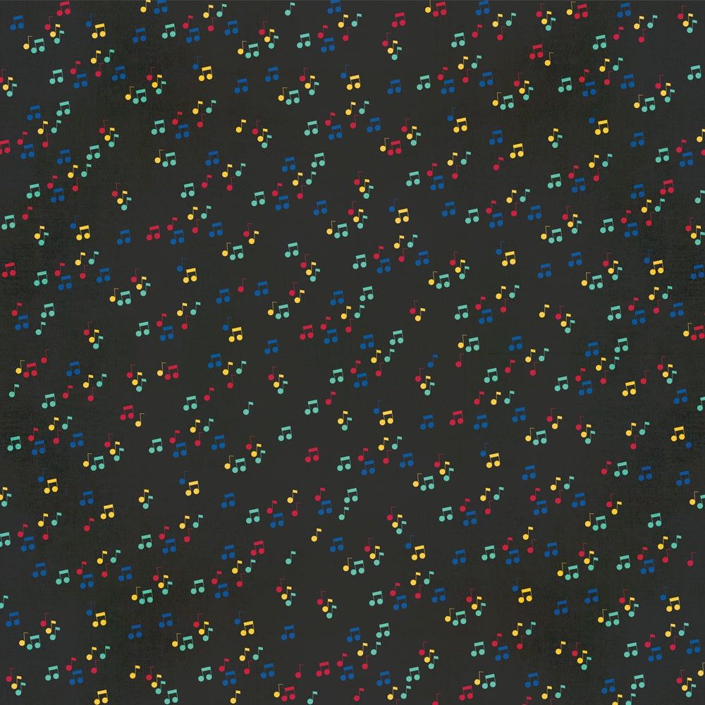 Simple Stories Say Cheese TINSELTOWN ROCK & ROLL 12”X12” Scrapbook Paper