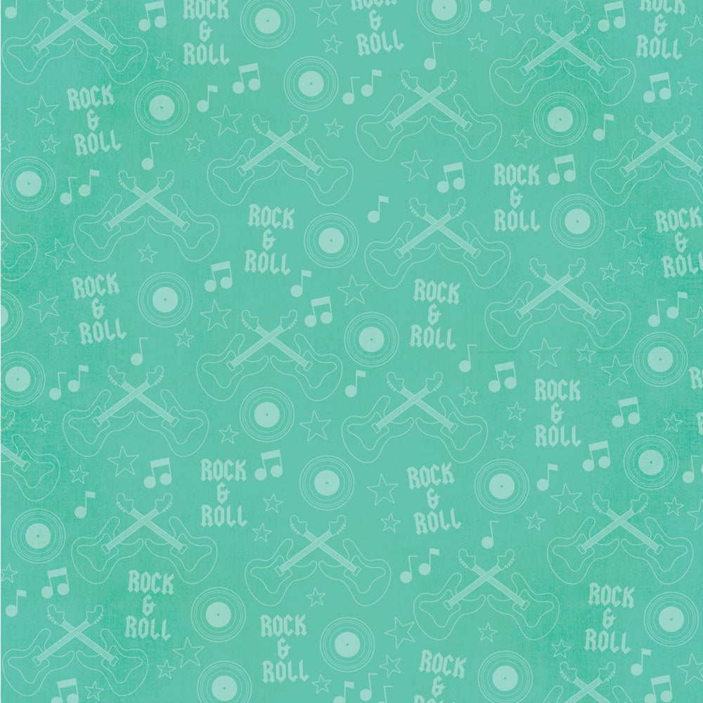 Simple Stories Say Cheese TINSELTOWN ROCK & ROLL 12”X12” Scrapbook Paper
