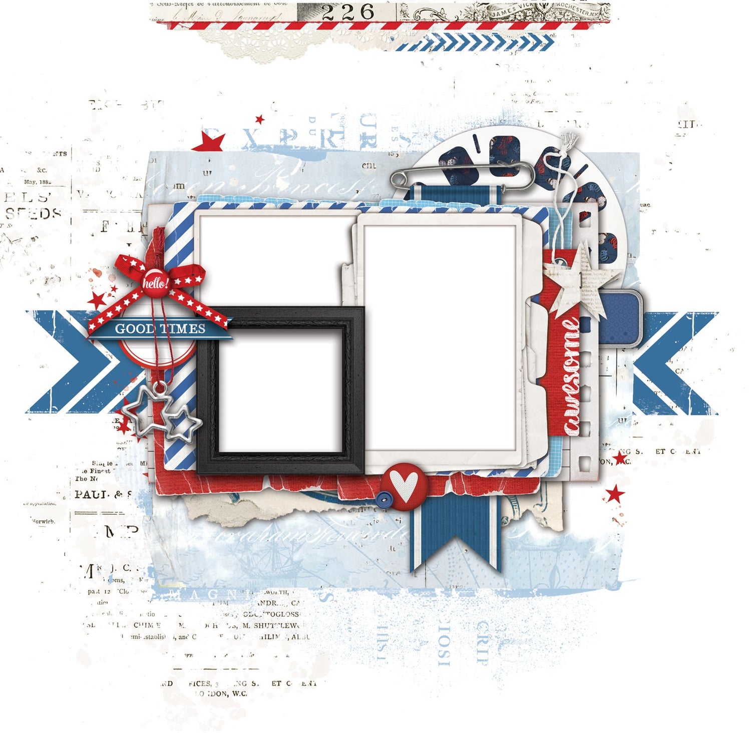 49 and Market SUMMER PORCH Page Kit