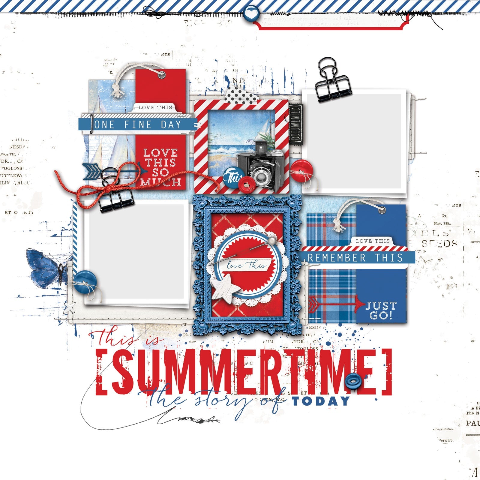 49 and Market SUMMER PORCH Page Kit