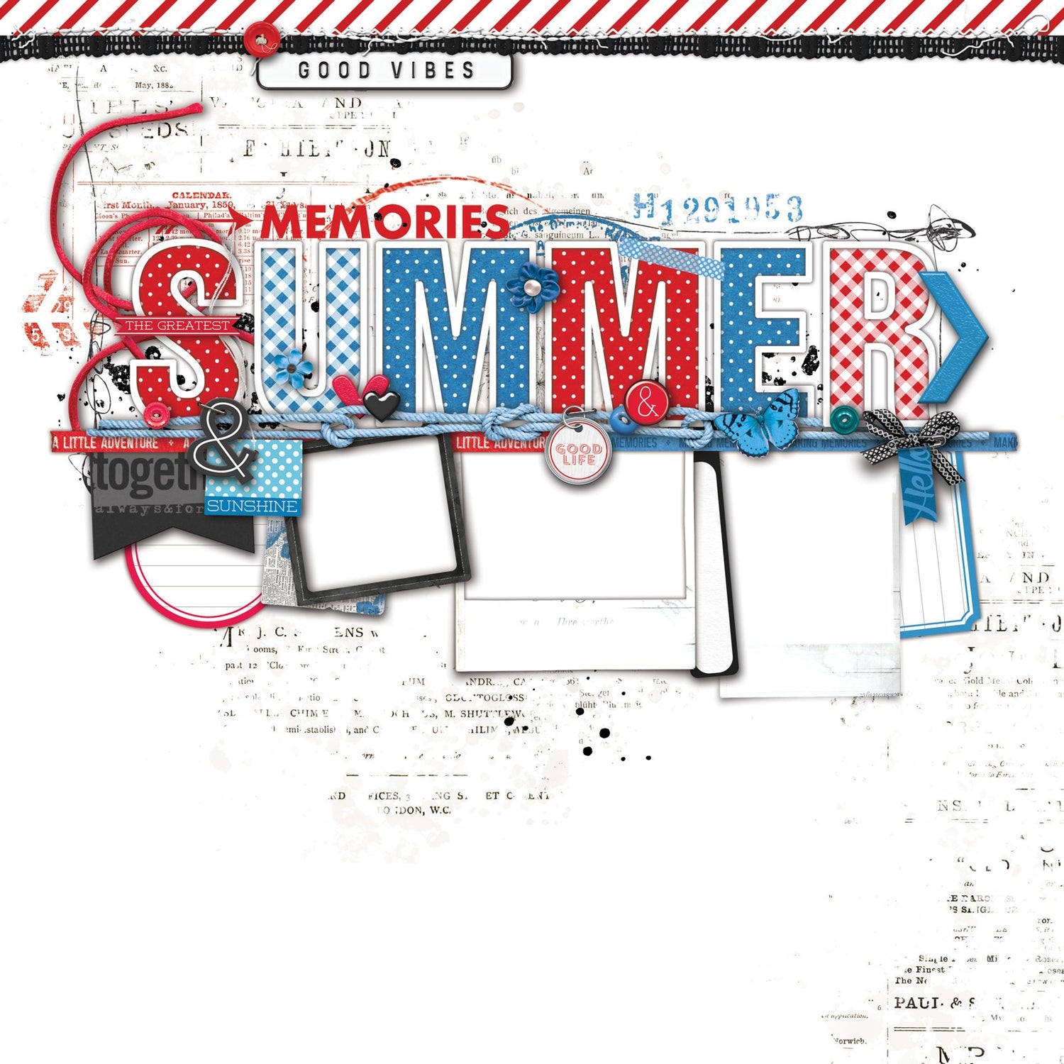 49 and Market SUMMER PORCH Page Kit