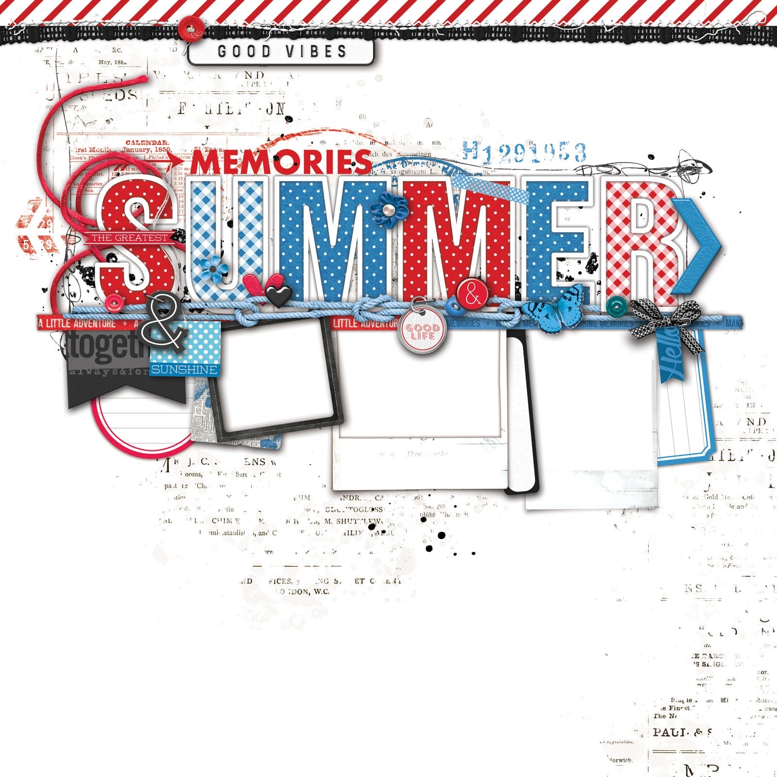 49 and Market SUMMER PORCH Page Kit