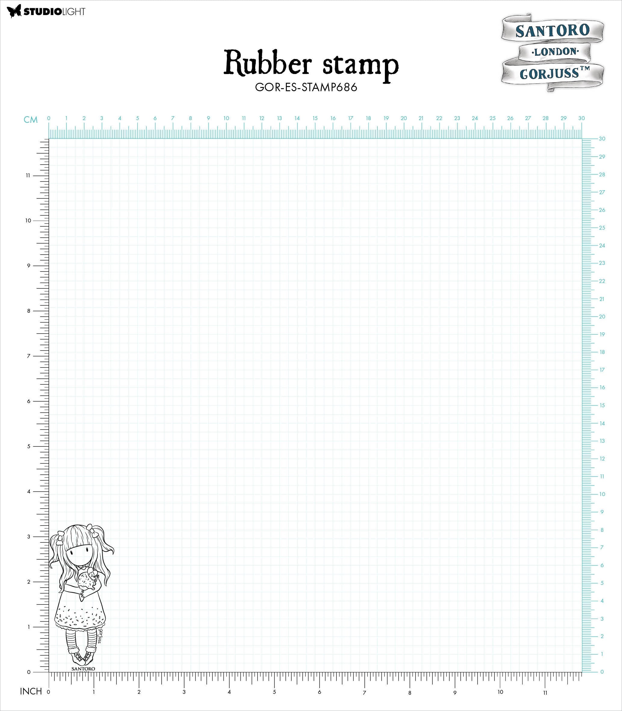 Santoro Gorjuss 24. SUNDAE Collectable Cling Rubber Stamp