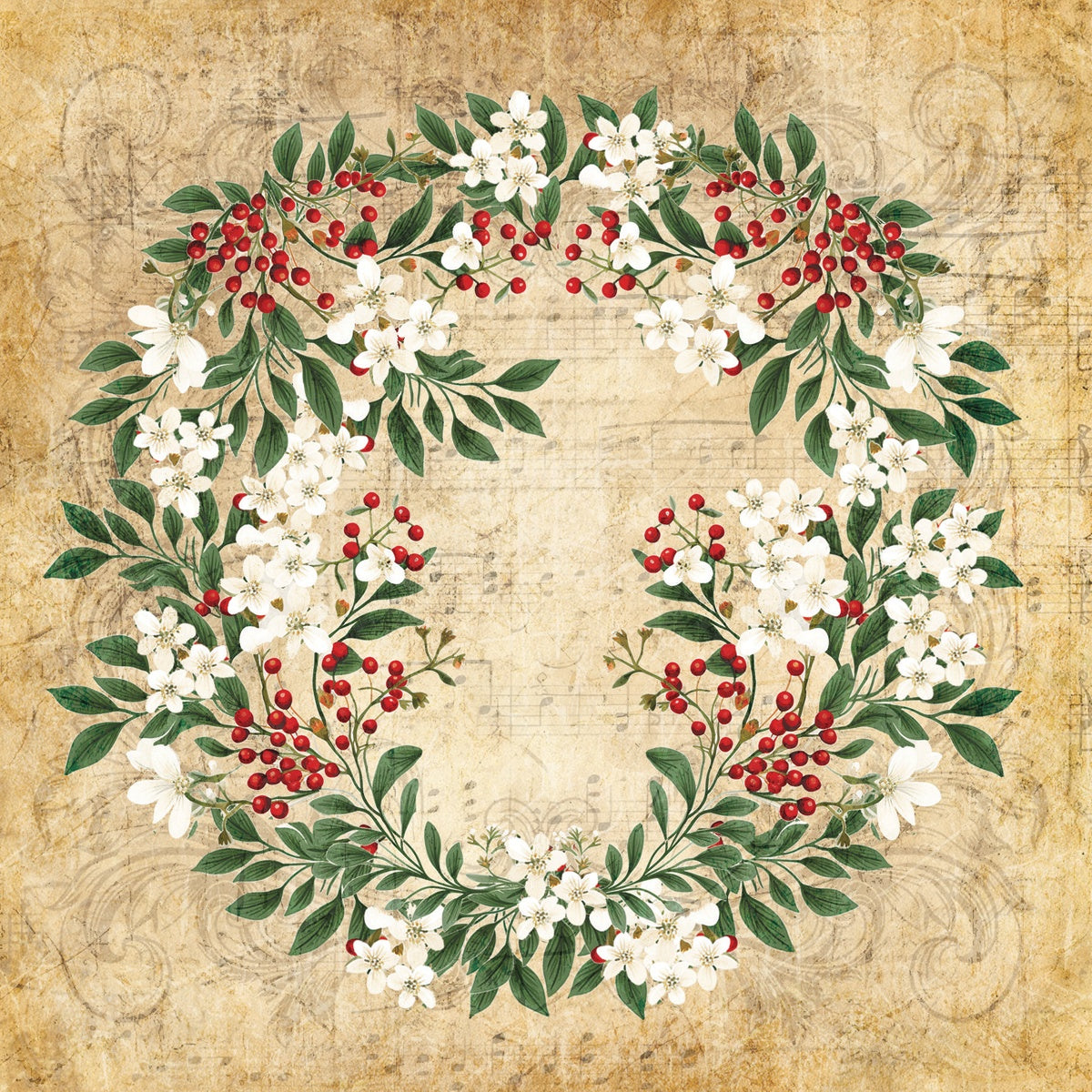 Crafters Companion HOLLY & IVY Collection 6X6" Paper Pad 36 Sheets