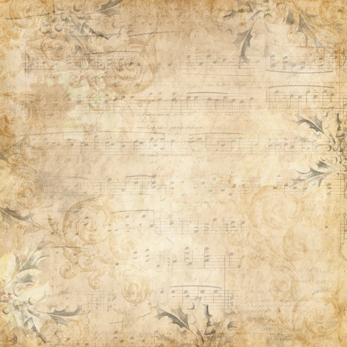 Crafters Companion HOLLY & IVY Collection 6X6" Paper Pad 36 Sheets