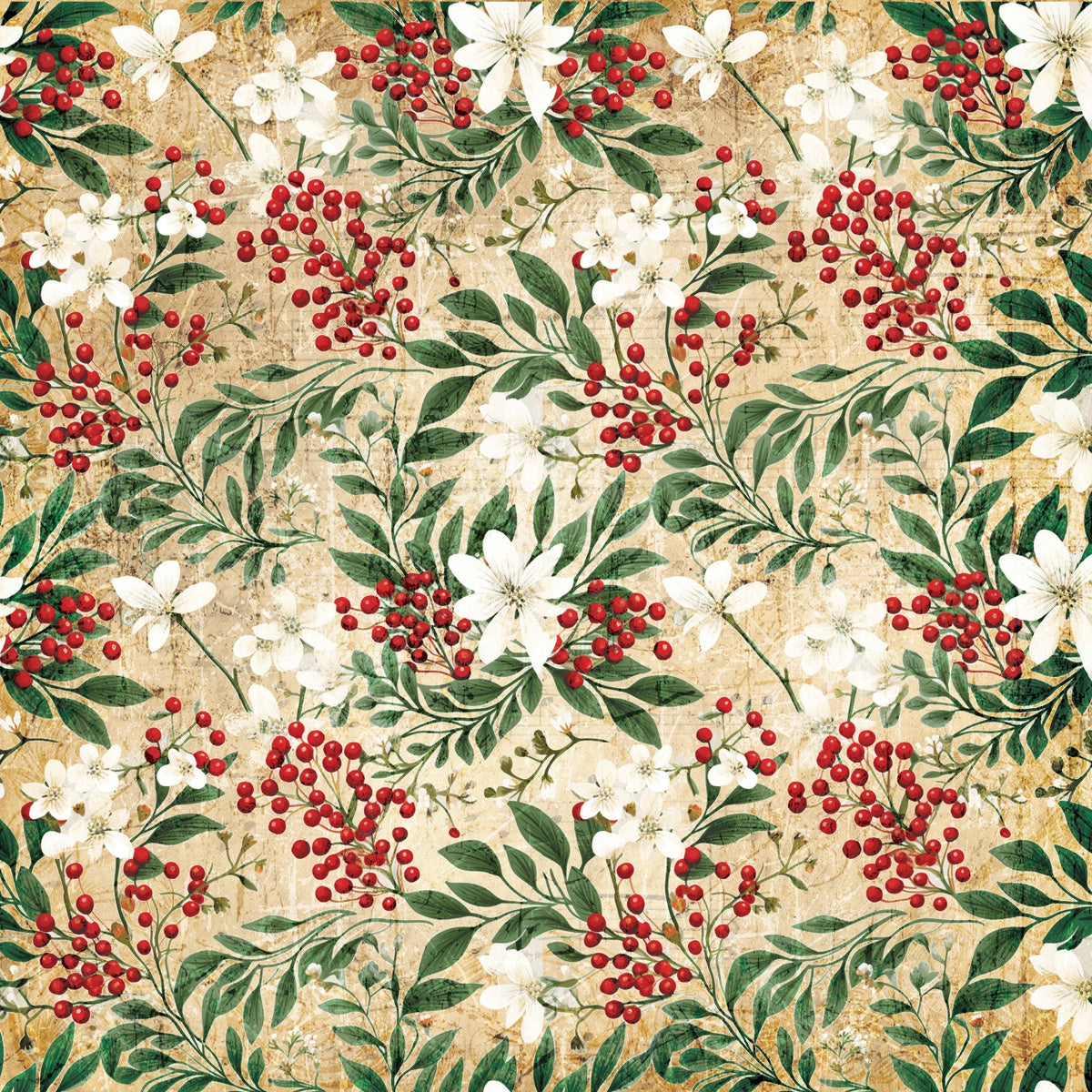 Crafter’s Companion HOLLY & IVY 12"X12" Nature’s Garden Paper Pad