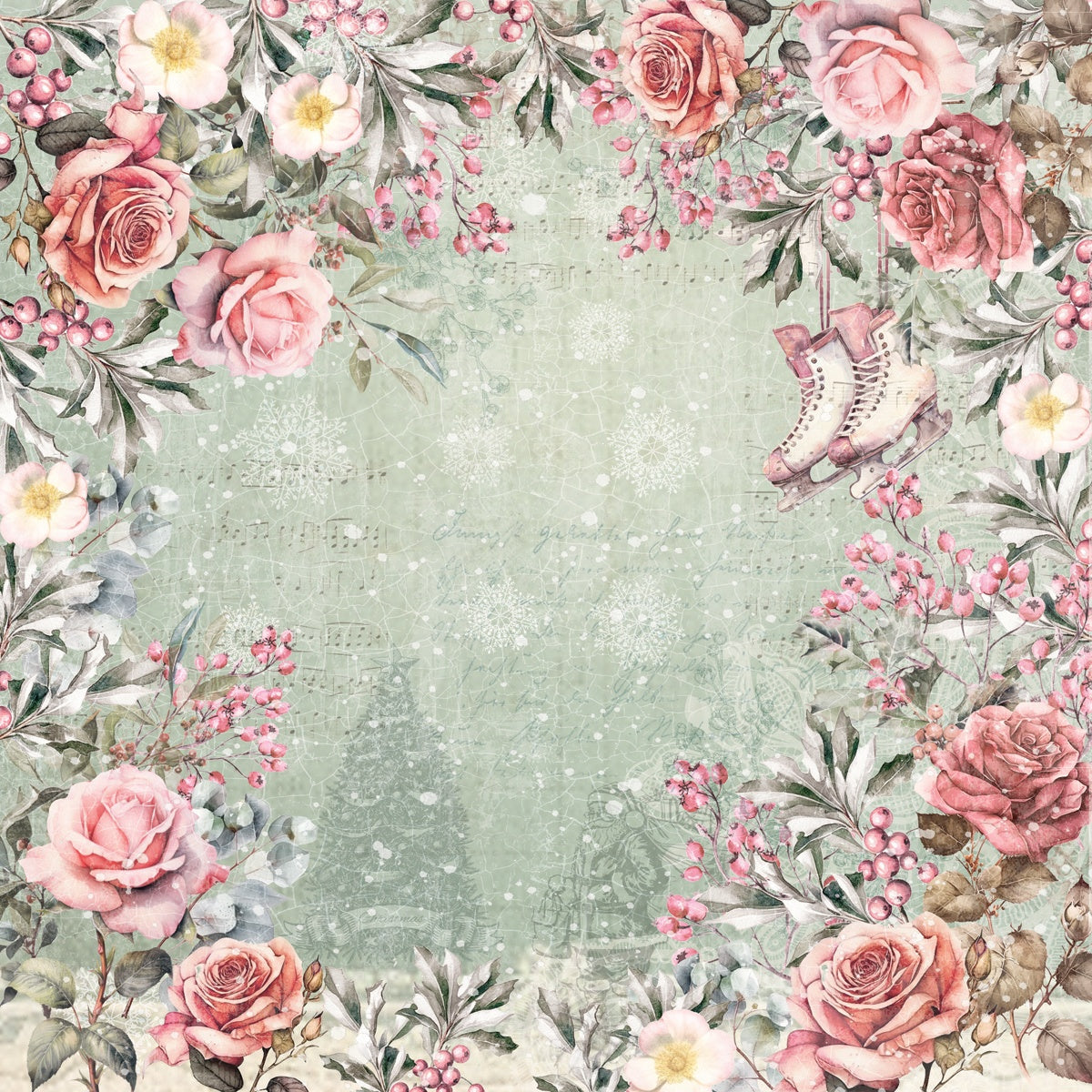 Crafter’s Companion CHRISTMAS ROSE 12"X12" Signature Collection Paper Pad