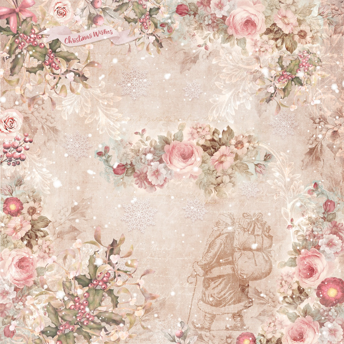 Crafter’s Companion CHRISTMAS ROSE 12"X12" Signature Collection Paper Pad