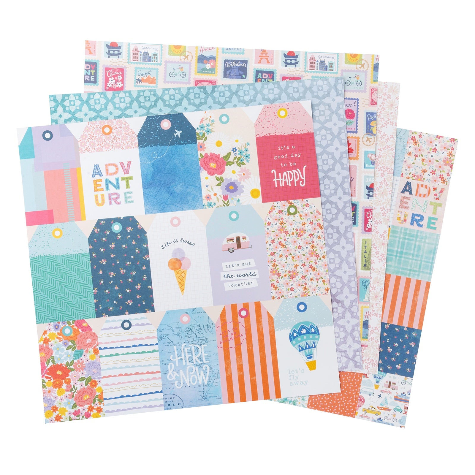 Paige Evans ADVENTUROUS PAPER PAD 12"X12" 48pc